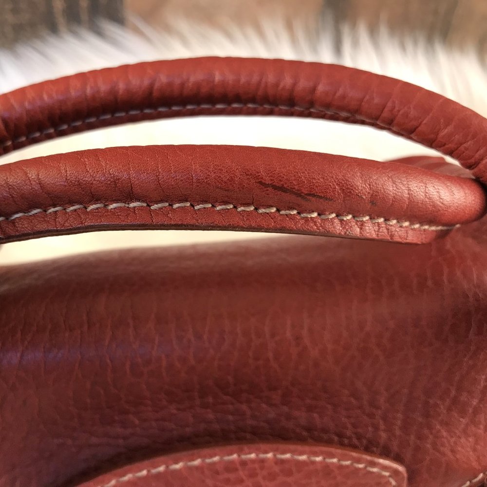 Dolce & Gabbana Cognac Pebbled Leather Satchel - Picture 10 of 16